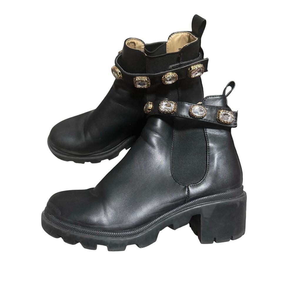 Steve Madden Amulet Ankle Embellished Boots Women's Size 9.5